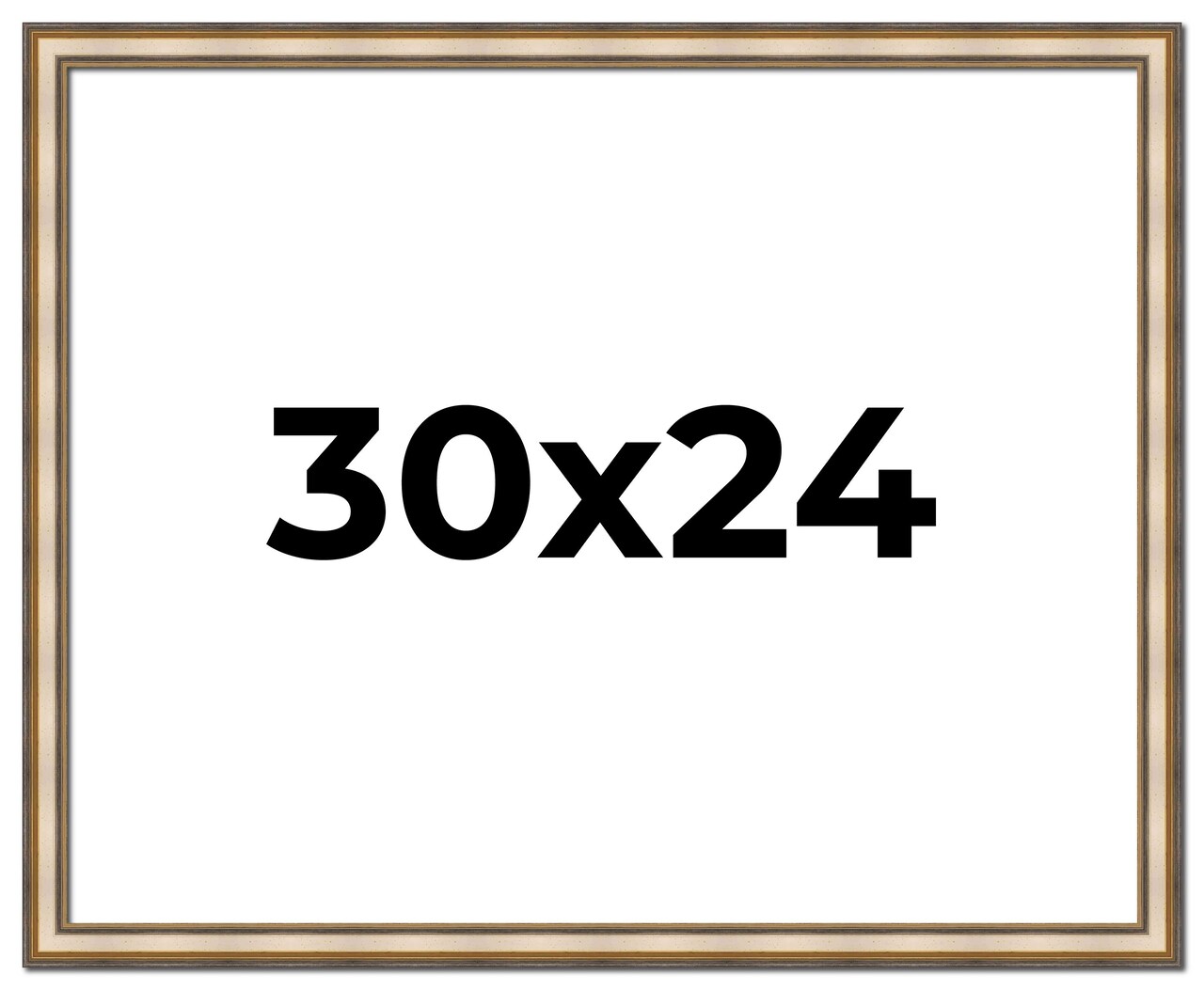 24x30 Refined Picture Frame with UV-Resistant Acrylic & Acid Free Backing, Available in 5 Finishes - Black, Blue, Gold, Silver, and White